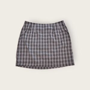 Vintage Y2k early 2000s Guess black plaid preppy mini skirt